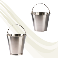 Cubo con asa inoxidable